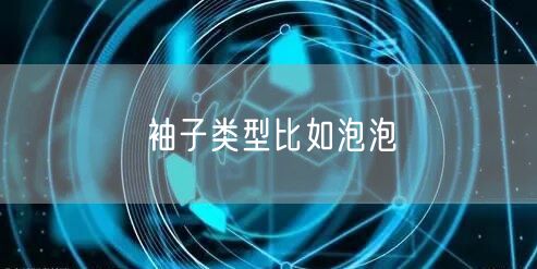 袖子类型比如泡泡