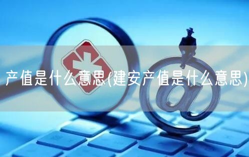 产值是什么意思(建安产值是什么意思)