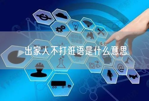 出家人不打诳语是什么意思