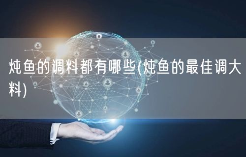 炖鱼的调料都有哪些(炖鱼的最佳调大料)