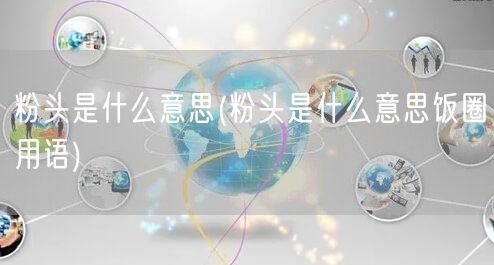 粉头是什么意思(粉头是什么意思饭圈用语)