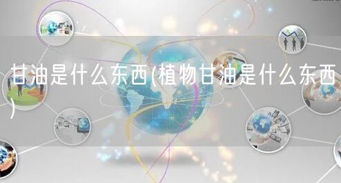 甘油是什么东西(植物甘油是什么东西)