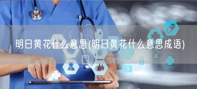 明日黄花什么意思(明日黄花什么意思成语)