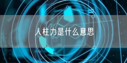 人柱力是什么意思