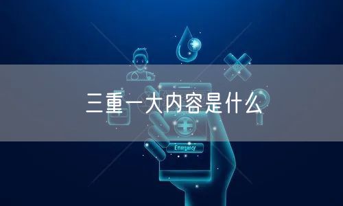 三重一大内容是什么